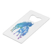 Waterverf voor afspeelsleutels creditkaart flessenopener (Achterkant Gekanteld)