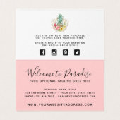 Waterverf voor ananas en Hibiscus Flowers Kaart (Binnenkant ongevouwen)