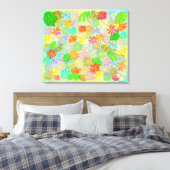 WATERVERF VOOR ASTER- EN CONE-STROMEN EN TROPISCHE CANVAS AFDRUK (Insitu (Slaapkamer))