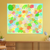 WATERVERF VOOR ASTER- EN CONE-STROMEN EN TROPISCHE CANVAS AFDRUK (Insitu (Woonkamer))