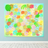 WATERVERF VOOR ASTER- EN CONE-STROMEN EN TROPISCHE CANVAS AFDRUK (Insitu (Houten vloer))