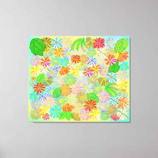 WATERVERF VOOR ASTER- EN CONE-STROMEN EN TROPISCHE CANVAS AFDRUK (Voorkant)