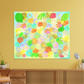 WATERVERF VOOR ASTER- EN CONE-STROMEN EN TROPISCHE CANVAS AFDRUK (Insitu (Woonkamer))