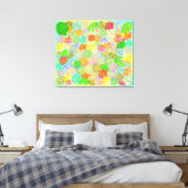 WATERVERF VOOR ASTER- EN CONE-STROMEN EN TROPISCHE CANVAS AFDRUK (Insitu (Slaapkamer))