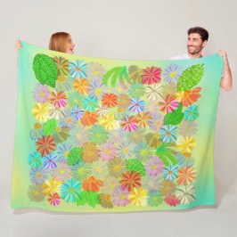 WATERVERF VOOR ASTER- EN CONE-STROMEN EN TROPISCHE FLEECE DEKEN