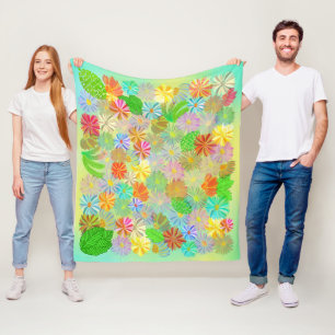 WATERVERF VOOR ASTER- EN CONE-STROMEN EN TROPISCHE FLEECE DEKEN