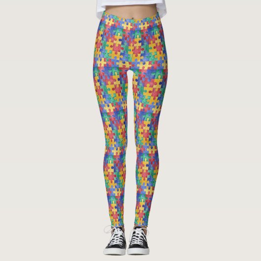 Waterverf voor autisme leggings (Voorkant)