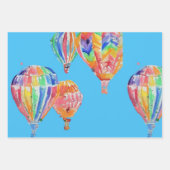 Waterverf voor ballonvaardige blauwe luchtballonva inpakpapier vel (Voorkant)