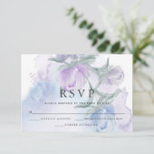 Waterverf voor bijtende Floral Buds RSVP Kaartje (Staand voorkant)