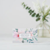 Waterverf voor Blush en Sage Floral Visitekaartje (Staand voorkant)