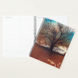 Waterverf voor boomkunst planner
