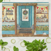 Waterverf voor broodrooster en broodjeskoop theedoek (Gevouwen)