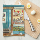 Waterverf voor broodrooster en broodjeskoop theedoek (Quarter Fold)