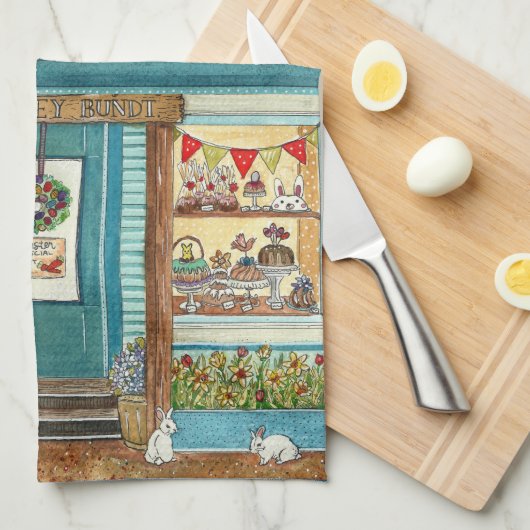 Waterverf voor broodrooster en broodjeskoop theedoek (Quarter Fold)