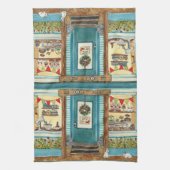 Waterverf voor broodrooster en broodjeskoop theedoek (Verticaal)