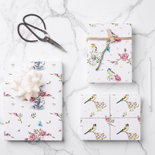 Waterverf voor Bruids Thee Party Inpakpapier Vel (Voorkant)