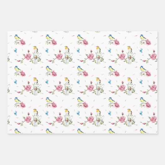 Waterverf voor Bruidstheetijd Inpakpapier Vel (Voorkant 2)