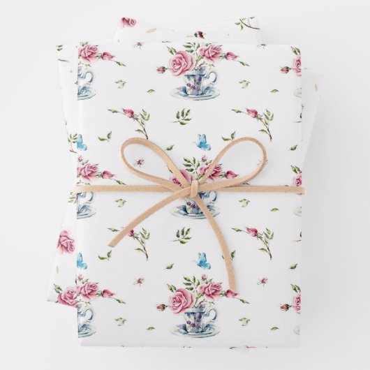 Waterverf voor Bruidstheetijd Inpakpapier Vel (In situ)