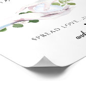 Waterverf voor bruiloft Sanitizing Station Poster (Hoek)