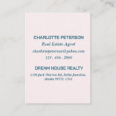 Waterverf voor de bouw van een onroerend-goedagent aanbevelingskaartje (Achterkant)