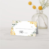 Waterverf voor de bruiloft van bijen plaatskaartje (Voorkant)