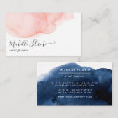 Waterverf voor de marine en Blush Visitekaartje (Voorkant / Achterkant)