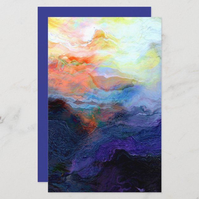 Waterverf voor de Sunset Ocean 5.5x8.5 (Voorkant / Achterkant)