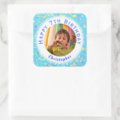  Waterverf voor de verjaardag van het kind Vierkante Sticker (Tas)
