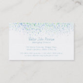 Waterverf voor druppelinfusie op basis van waterst visitekaartje (Achterkant)