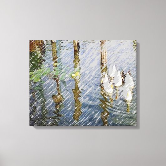 Waterverf voor eenden canvas afdruk (Voorkant)