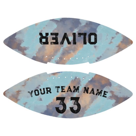 Waterverf voor eigen afspeelnaam en nummerteam american football (Panelen)