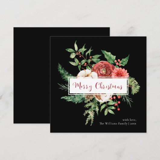 Waterverf voor feestdagen - Botanische kerst (Voorkant / Achterkant)