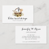 Waterverf voor gebak - Zonnebloembakkerij Visitekaartje (Voorkant / Achterkant)