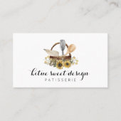 Waterverf voor gebak - Zonnebloembakkerij Visitekaartje (Voorkant)