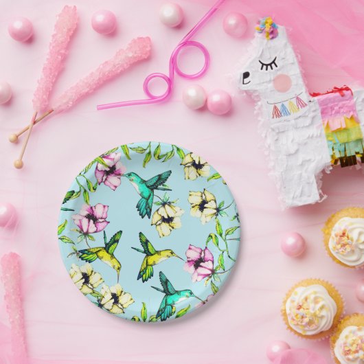 Waterverf voor gekantelde tuinen papieren bordje (Feest)