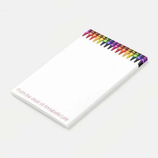 Waterverf voor gekleurde krayons post-it® notes (Schuin)