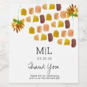 Waterverf voor Gele penseelstreken Wijn Etiket (Enkel label)