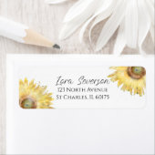 Waterverf voor Gele Zonnebloemen Etiket (Insitu)