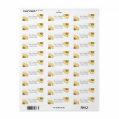 Waterverf voor Gele Zonnebloemen Etiket (Full Sheet)