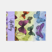 Waterverf voor gepersonaliseerde multiplexvlinder fleece deken (Voorkant (Horizontaal))