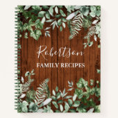 Waterverf voor gezinskool Ivy Sage Fern Recipe Notitieboek (Voorkant)