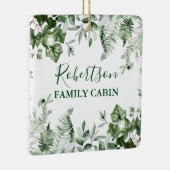 Waterverf voor gezinskool Ivy Sage Ferns Botanisch Keramisch Ornament (Rechts)