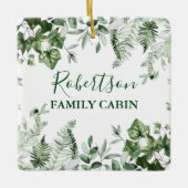 Waterverf voor gezinskool Ivy Sage Ferns Botanisch Keramisch Ornament (Voorkant)