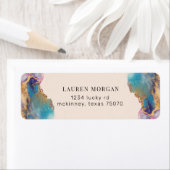 waterverf voor gouden folie Terug Adres label (Insitu)