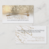Waterverf voor gouden knitsnaalden visitekaartje (Voorkant / Achterkant)