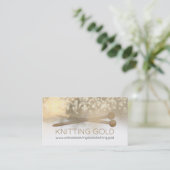 Waterverf voor gouden knitsnaalden visitekaartje (Staand voorkant)