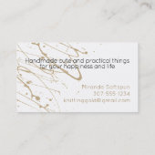 Waterverf voor gouden knitsnaalden visitekaartje (Achterkant)