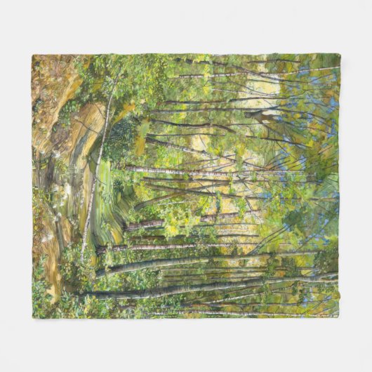 waterverf voor groefschilderingen op zijde fleece deken (Voorkant (Horizontaal))