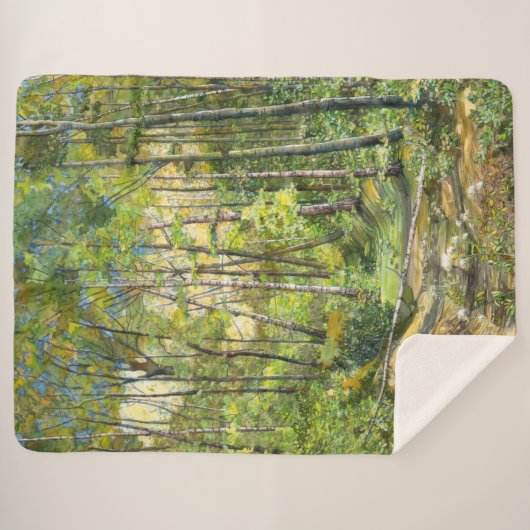 waterverf voor groefschilderingen op zijde sherpa deken (Voorkant (horizontaal))