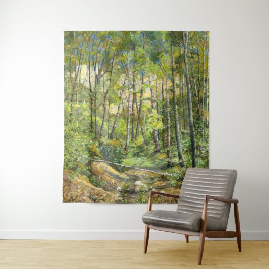 waterverf voor groefschilderingen op zijde wandkleed (In situ)